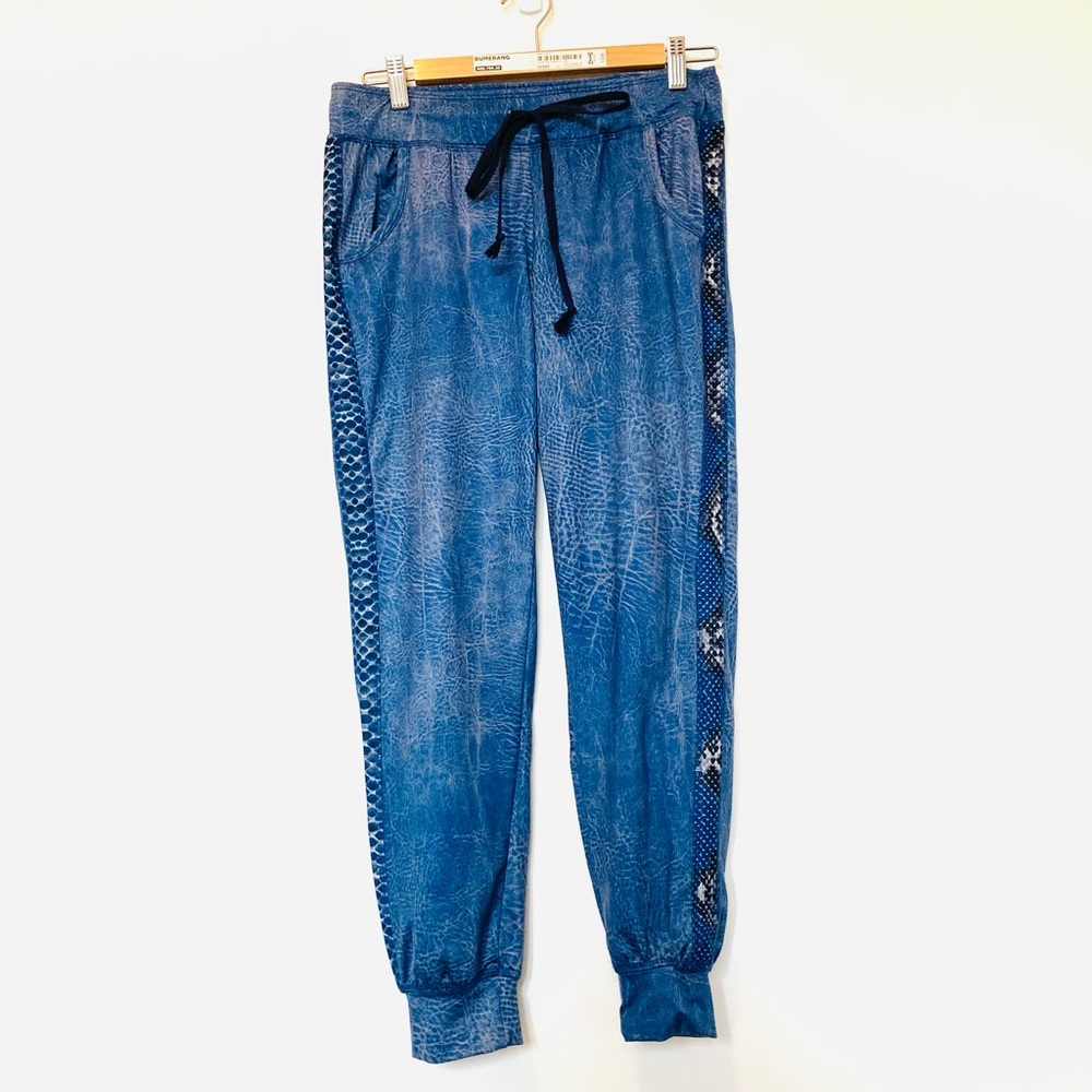 PrismSport pants joggers blue snakeskin wash